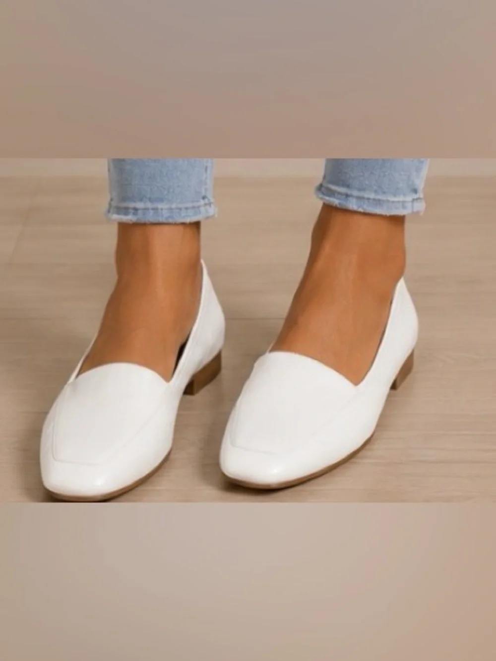 Enzo Angiolini Women's White Pointed Toe Loafers Made in Brazil